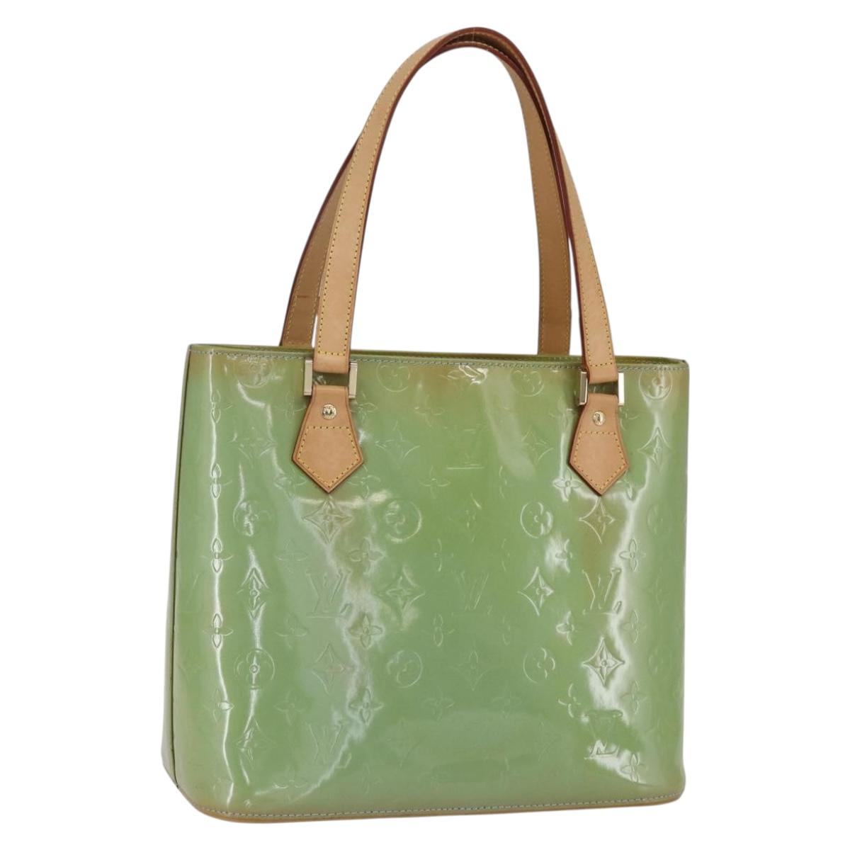 LOUIS VUITTON Monogram Vernis Houston Hand Bag Baby Blue M91005 LV Auth 159352