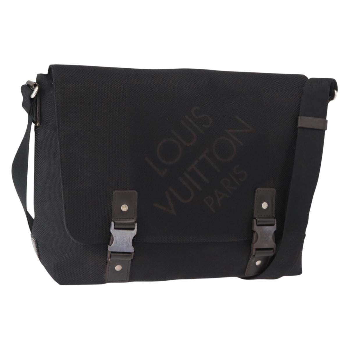 LOUIS VUITTON Damier Geant Roux Shoulder Bag Black M93079 LV Auth 159355