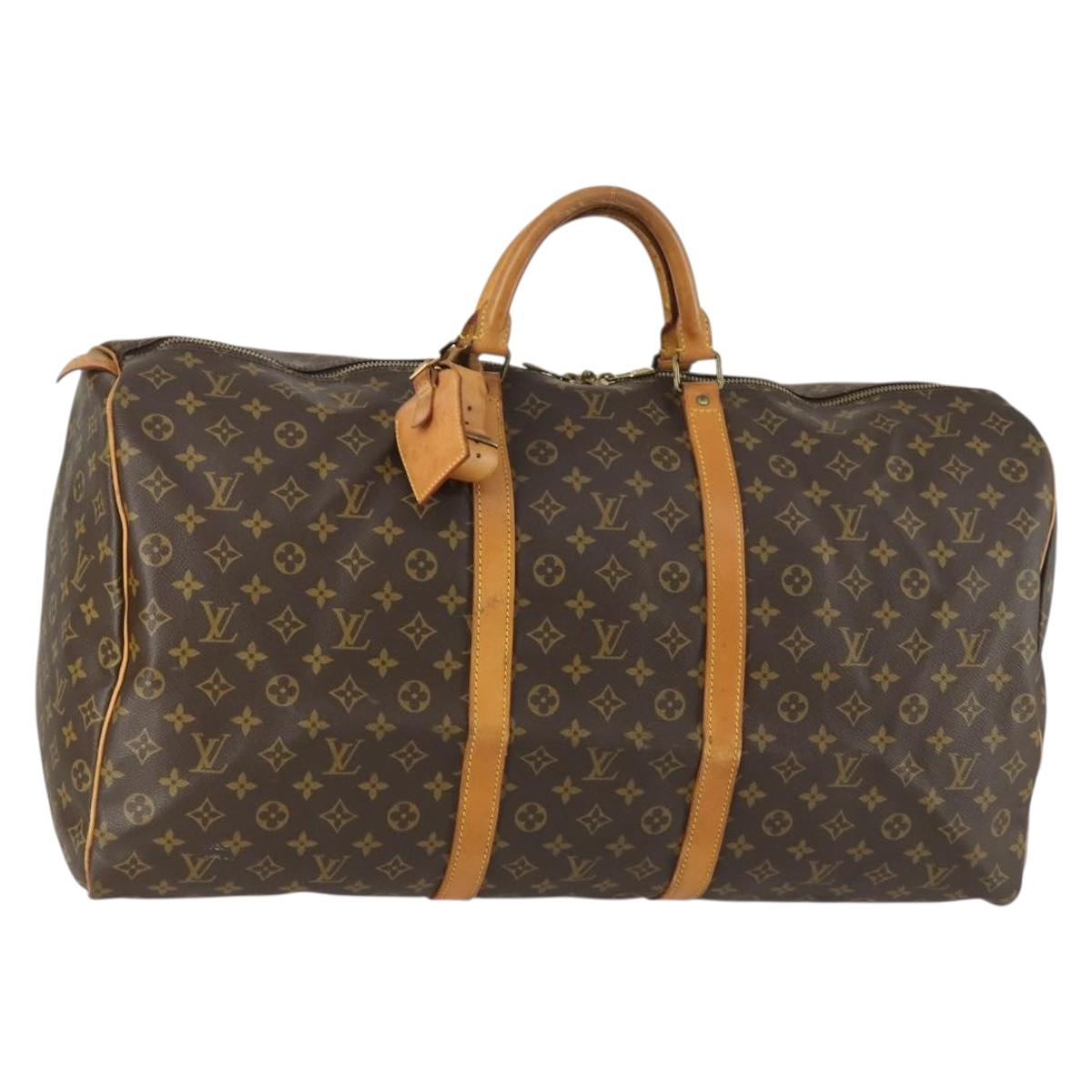 LOUIS VUITTON Monogram Keepall 60 Boston Bag M41422 LV Auth 159362