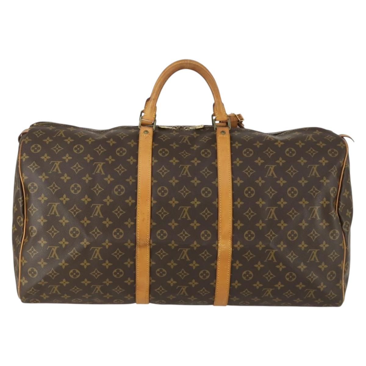 LOUIS VUITTON Monogram Keepall 60 Boston Bag M41422 LV Auth 159362
