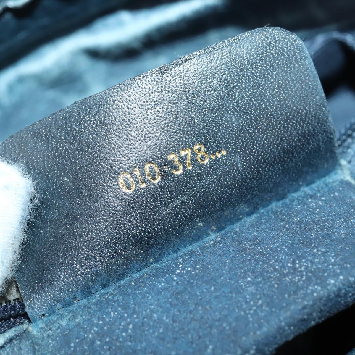 GUCCI GG Supreme Sherry Line Shoulder Bag PVC Navy Gold 010 378 Auth 159381