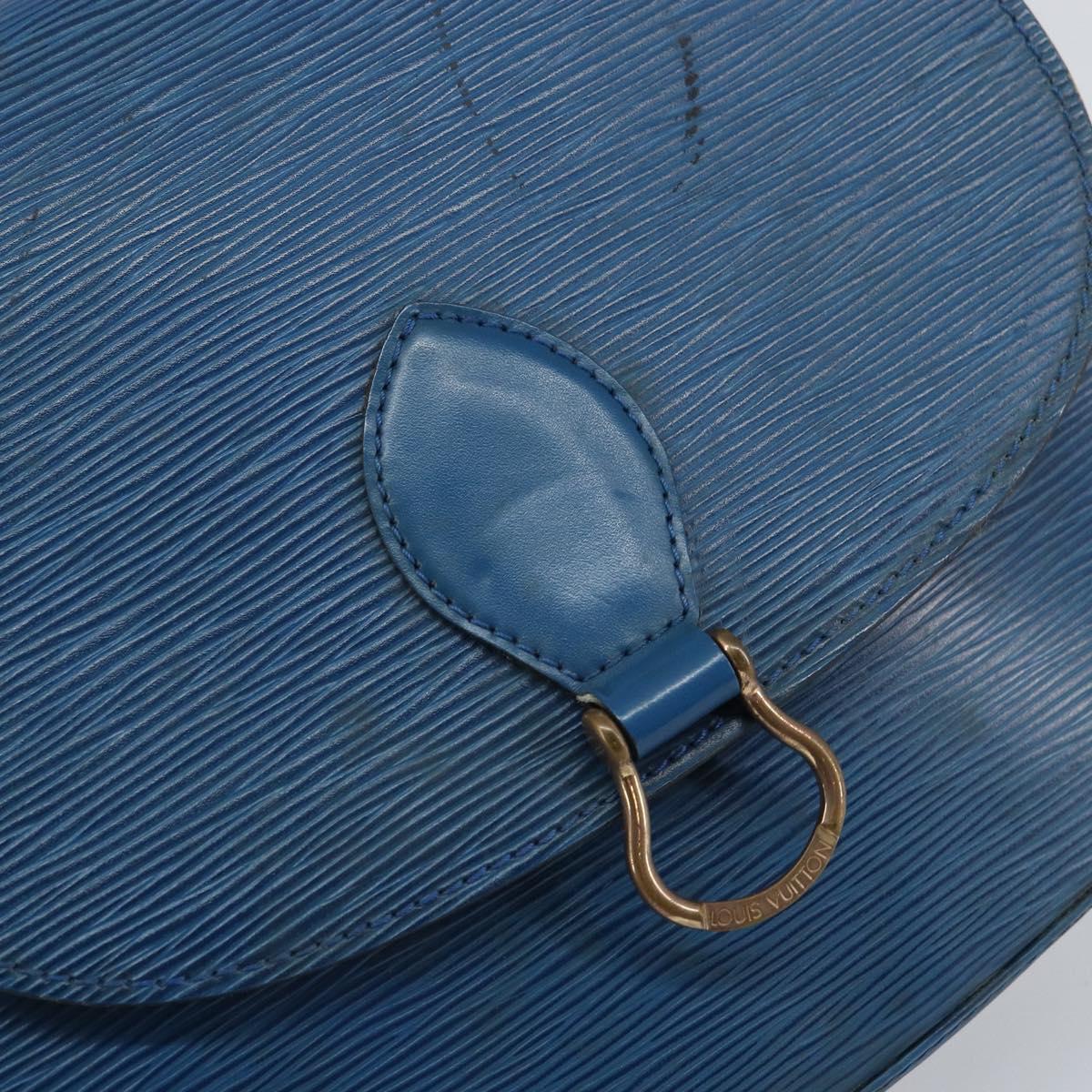 LOUIS VUITTON Epi Saint Cloud GM Shoulder Bag Toledo Blue M52195 LV Auth 159383