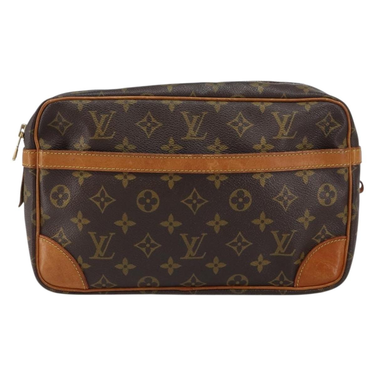 LOUIS VUITTON Monogram Compiegne 28 Clutch Bag M51845 LV Auth 159387