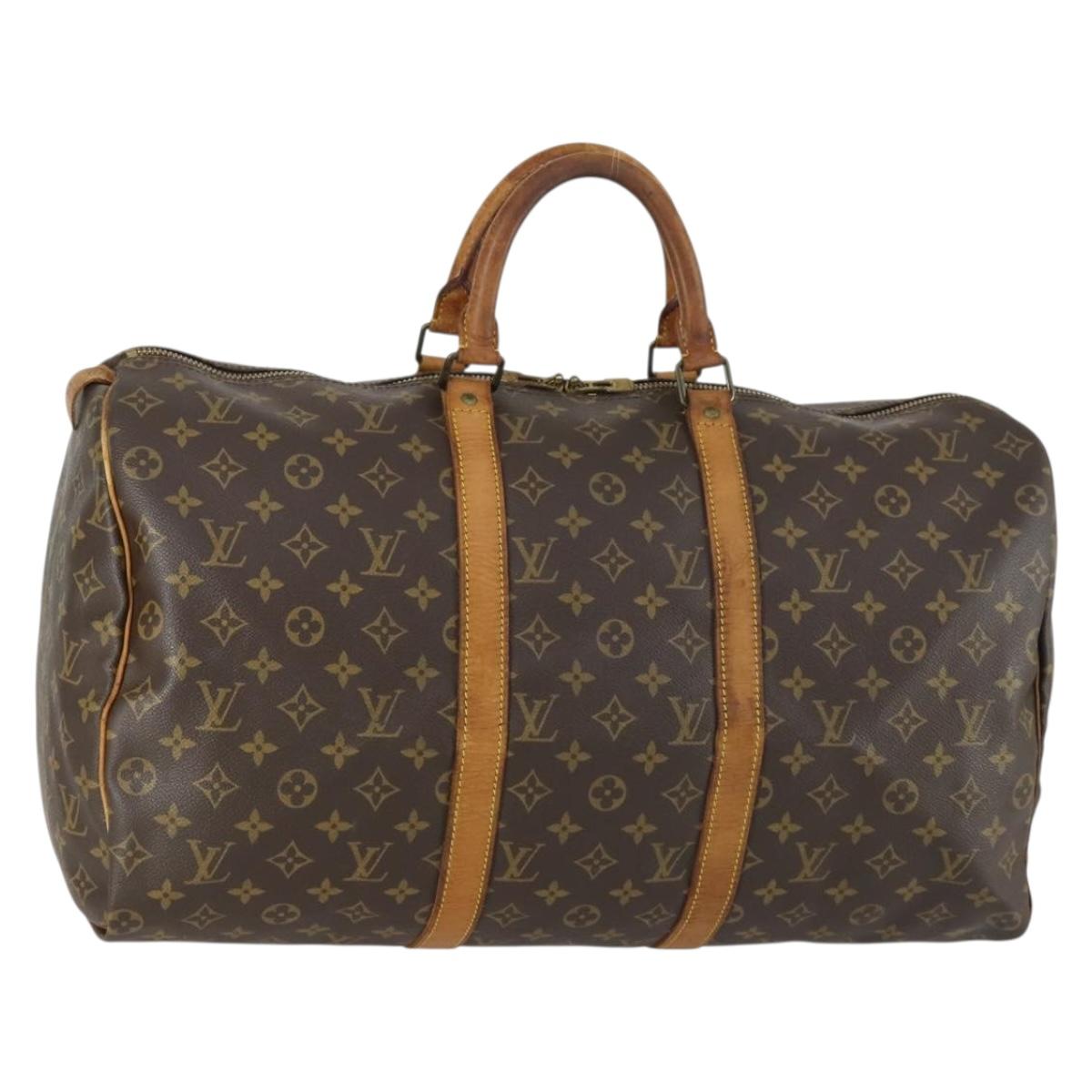 LOUIS VUITTON Monogram Keepall 50 Boston Bag M41426 LV Auth 159393