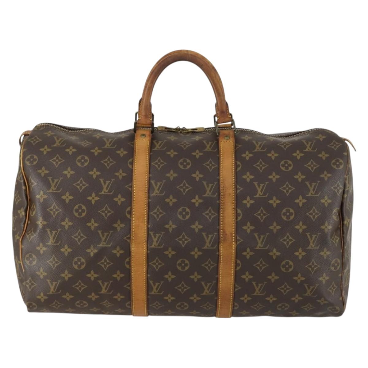 LOUIS VUITTON Monogram Keepall 50 Boston Bag M41426 LV Auth 159393