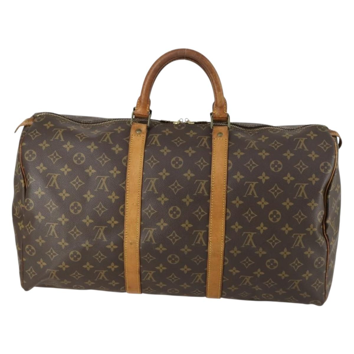 LOUIS VUITTON Monogram Keepall 50 Boston Bag M41426 LV Auth 159393