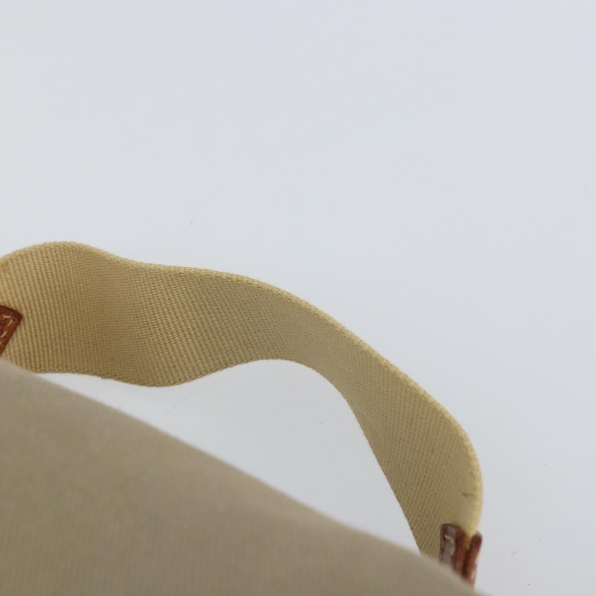 Miu Miu Hand Bag Canvas Khaki Gold Auth 159399