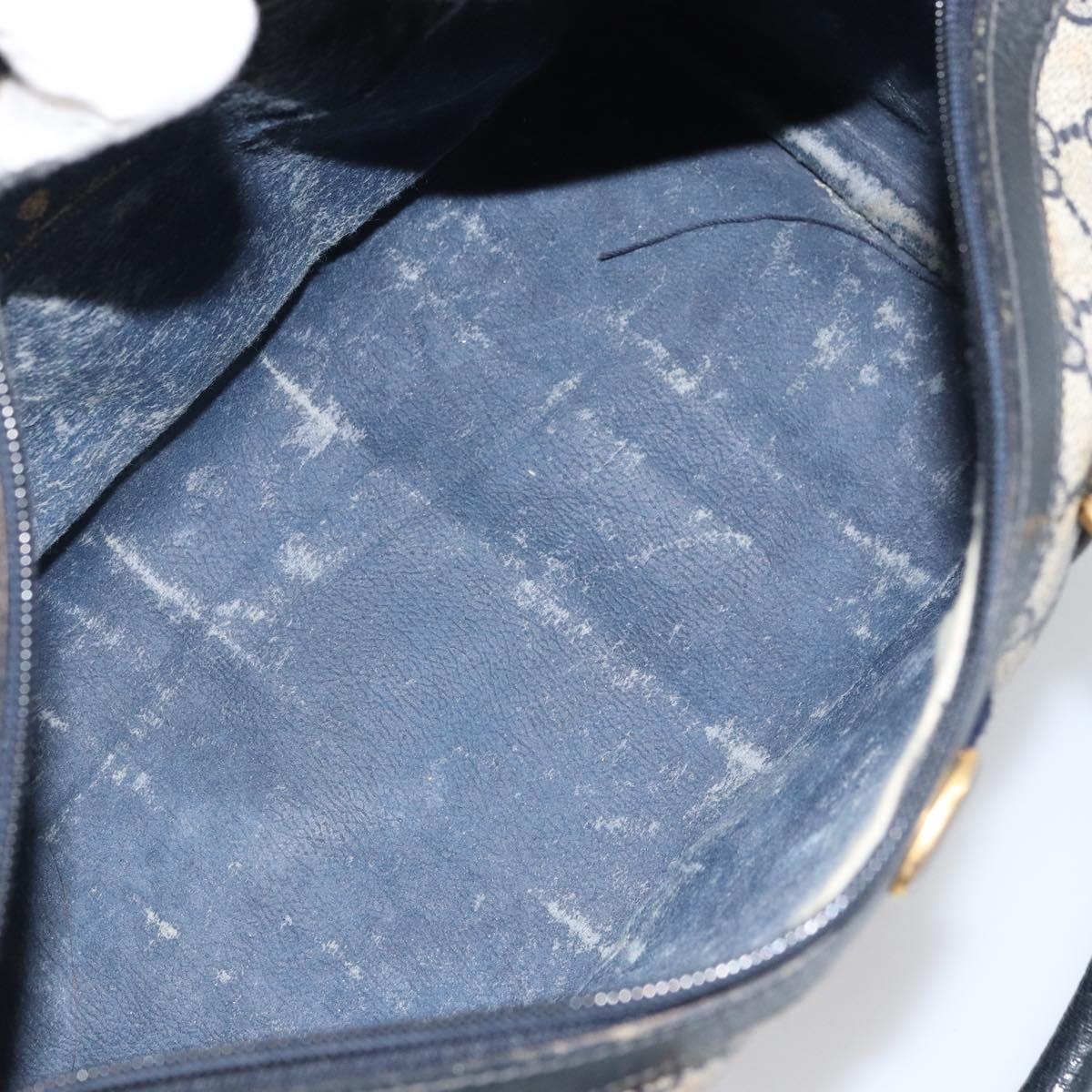 GUCCI GG Supreme Sherry Line Boston Bag PVC Navy Gold 69 02 006 Auth 159404