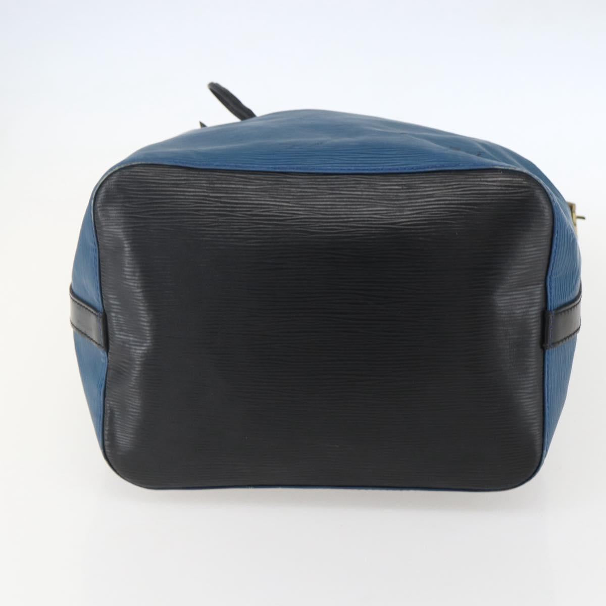 LOUIS VUITTON Epi Petit Noe Shoulder Bag Bicolor Black Blue M44152 Auth 159409