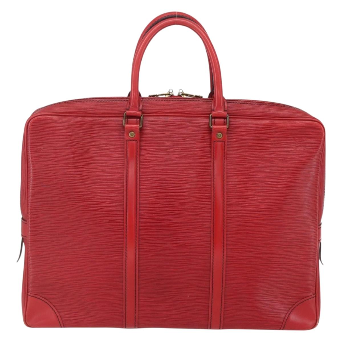 LOUIS VUITTON Epi Porte Documents Voyage Business Bag Red M54477 LV Auth 159411