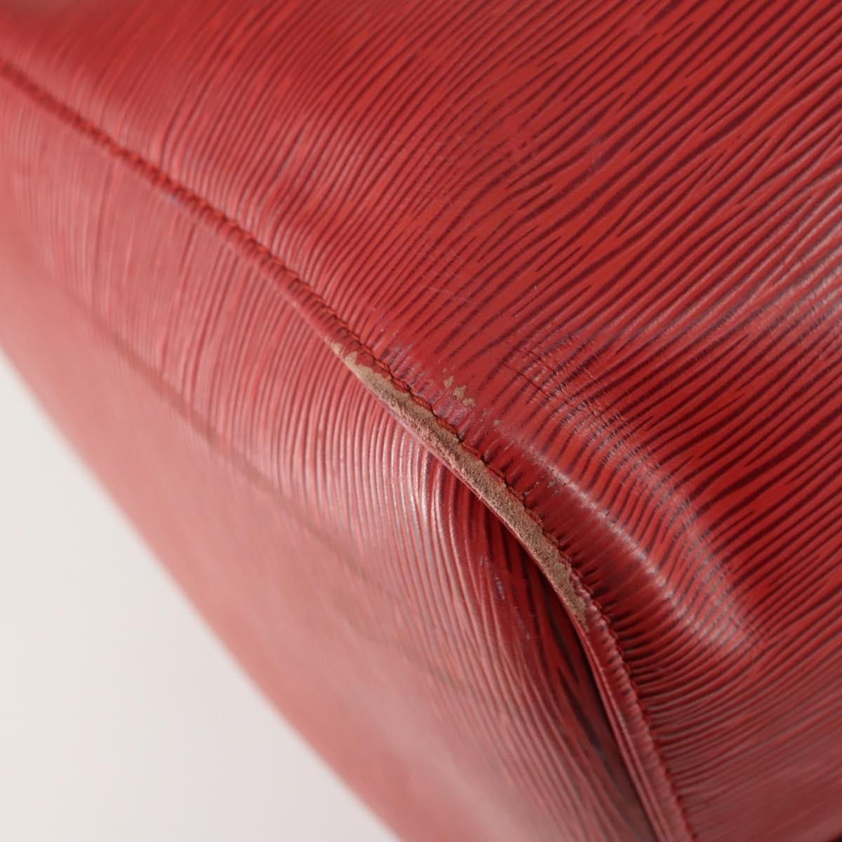 LOUIS VUITTON Epi Keepall 60 Boston Bag Red M42947 LV Auth 159412
