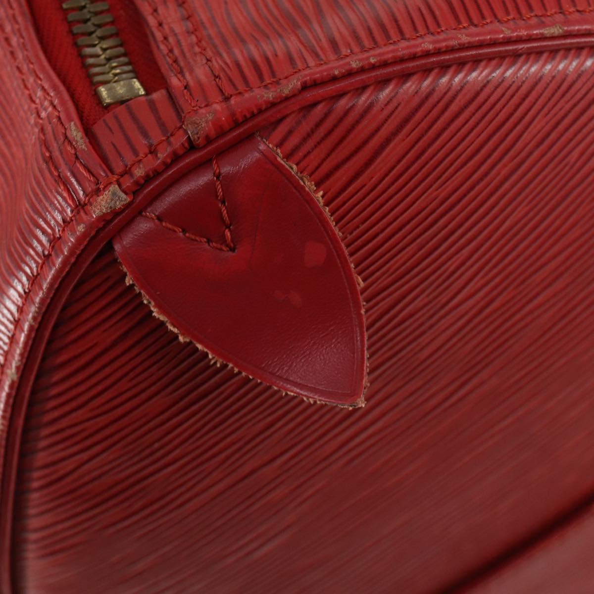 LOUIS VUITTON Epi Keepall 60 Boston Bag Red M42947 LV Auth 159412