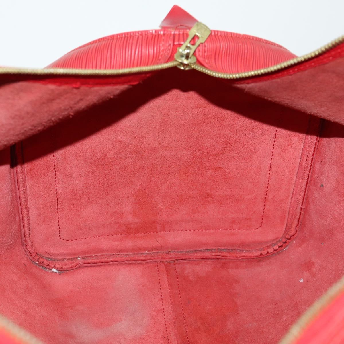 LOUIS VUITTON Epi Keepall 60 Boston Bag Red M42947 LV Auth 159412