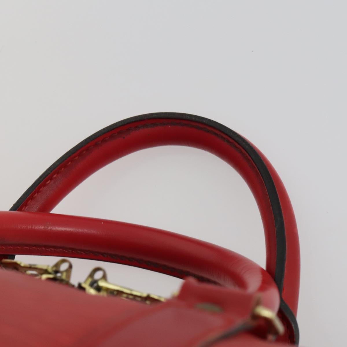 LOUIS VUITTON Epi Keepall 60 Boston Bag Red M42947 LV Auth 159412