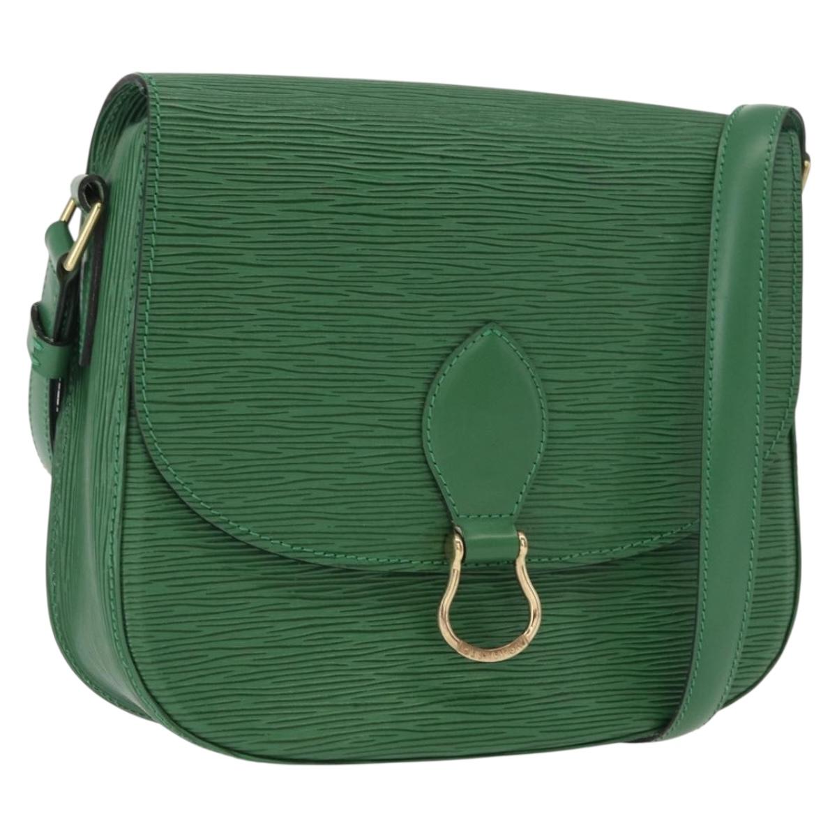 LOUIS VUITTON Epi Saint Cloud GM Shoulder Bag Green M52194 LV Auth 159422