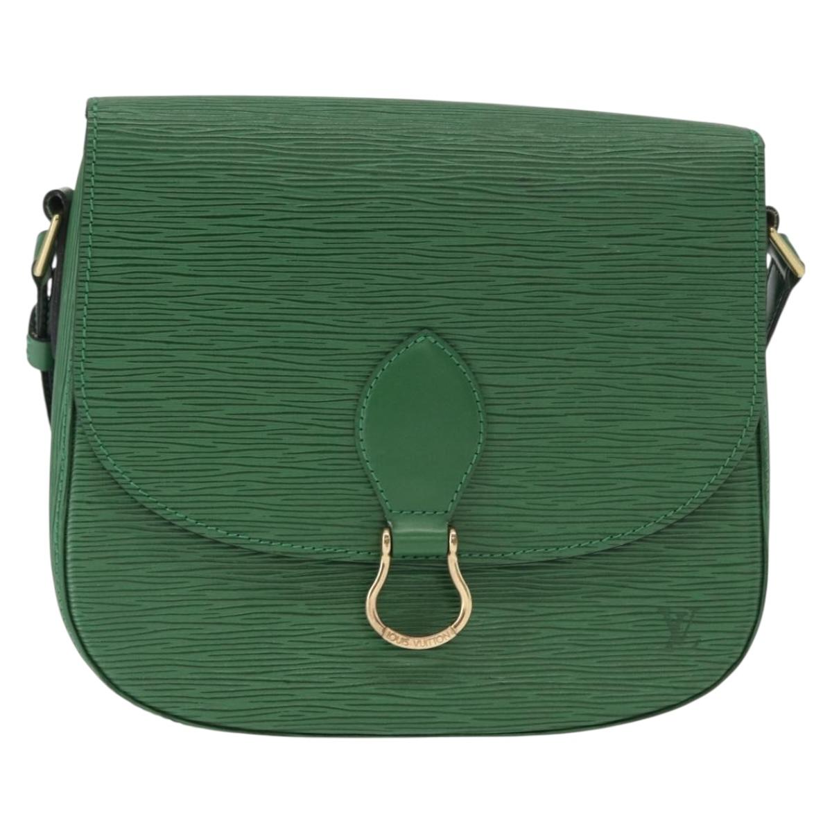 LOUIS VUITTON Epi Saint Cloud GM Shoulder Bag Green M52194 LV Auth 159422
