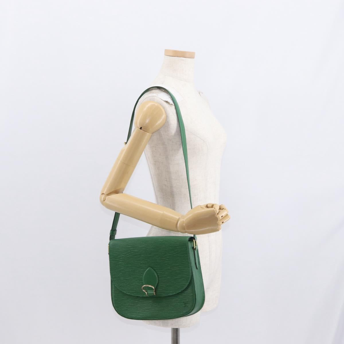 LOUIS VUITTON Epi Saint Cloud GM Shoulder Bag Green M52194 LV Auth 159422
