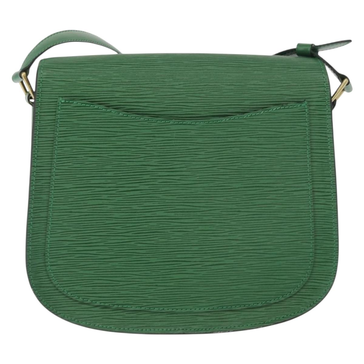 LOUIS VUITTON Epi Saint Cloud GM Shoulder Bag Green M52194 LV Auth 159422