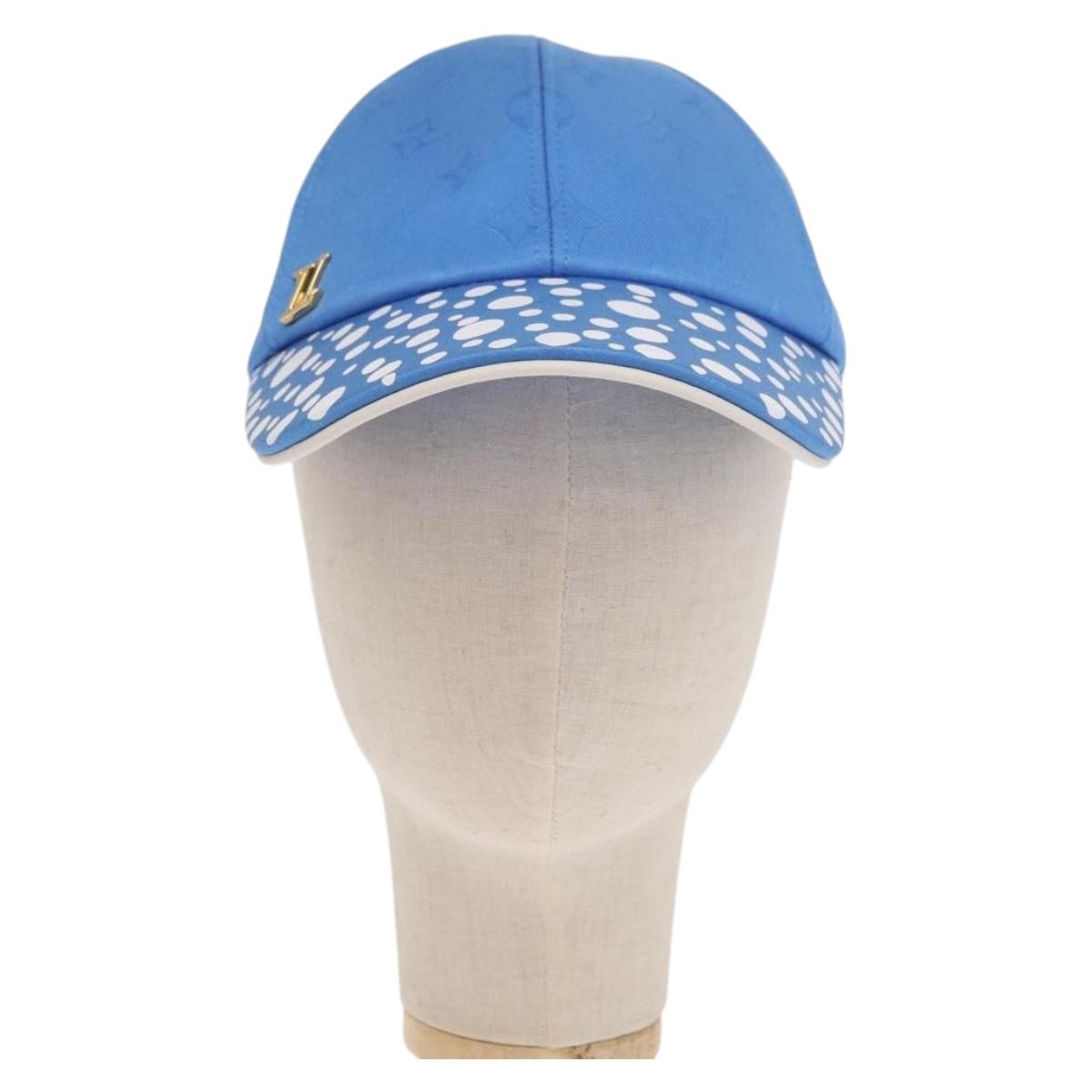 LOUIS VUITTON Monogram Yayoi Kusama Infinity Dot Cap Blue M7068M Auth 159436SM