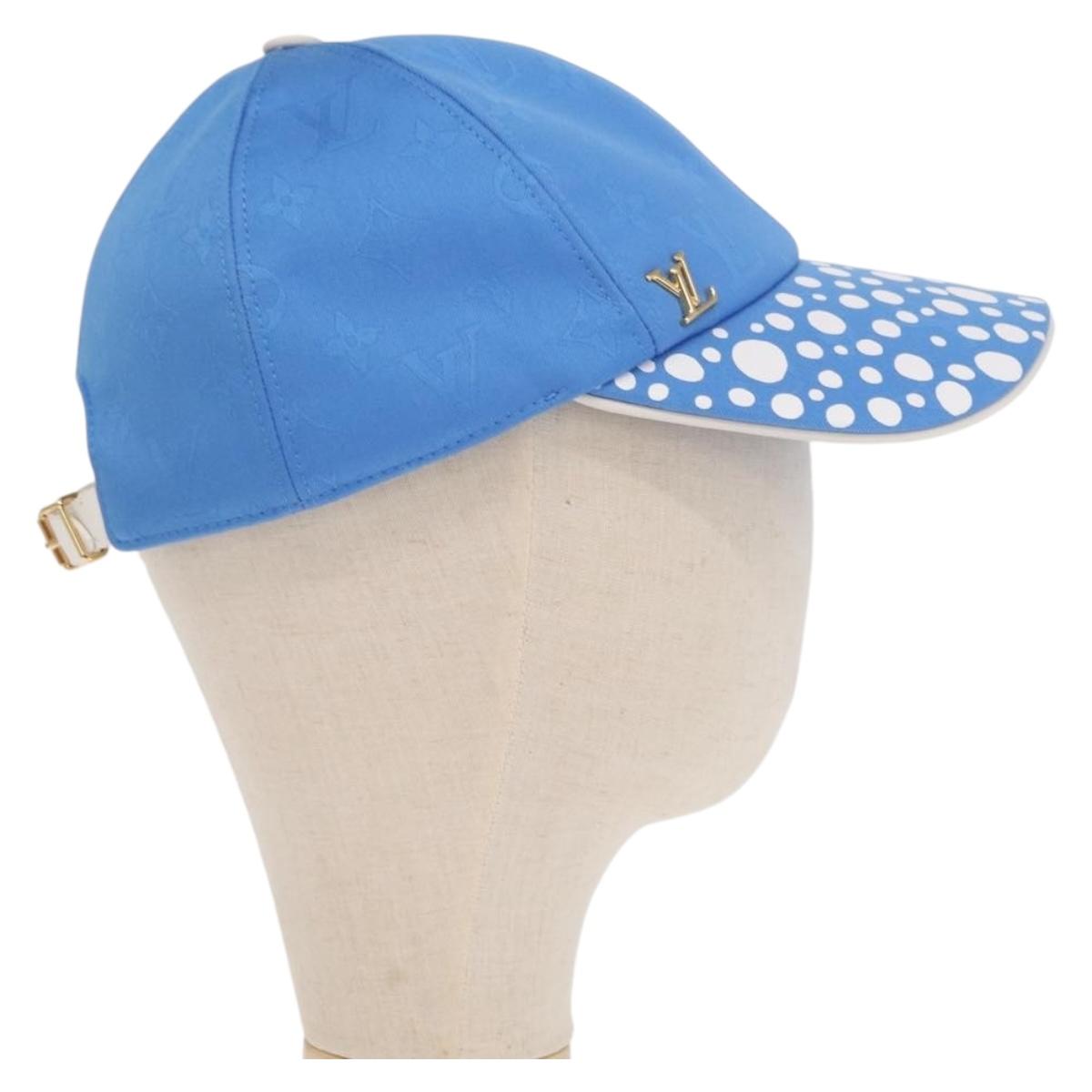 LOUIS VUITTON Monogram Yayoi Kusama Infinity Dot Cap Blue M7068M Auth 159436SM