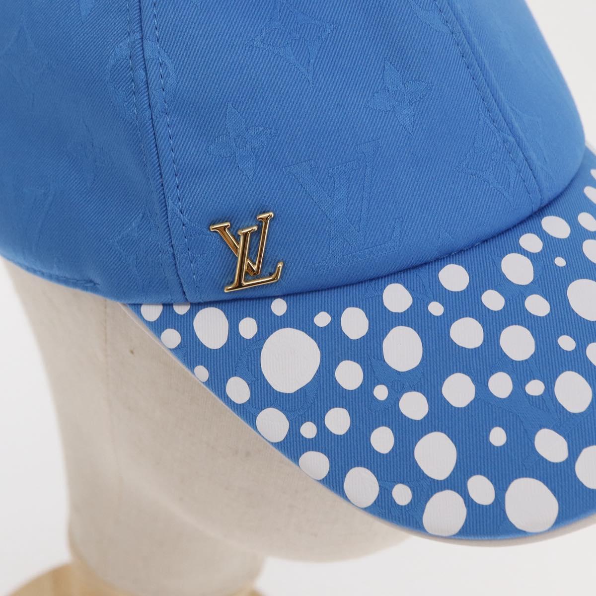 LOUIS VUITTON Monogram Yayoi Kusama Infinity Dot Cap Blue M7068M Auth 159436SM