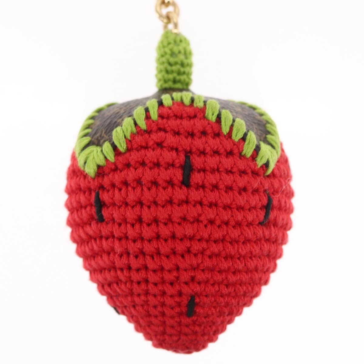 LOUIS VUITTON Bag Charm Very Licious Crochet Charm Red M02583 LV Auth 159439SM