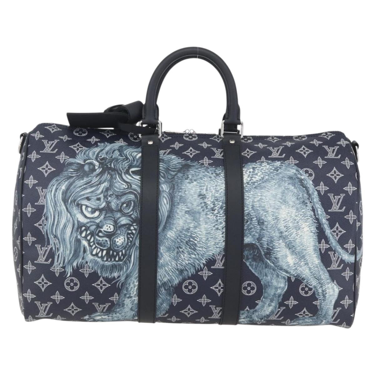 LOUIS VUITTON Monogram Savanna Keepall Bandouliere 45 Bag M54129 Auth 159443SM