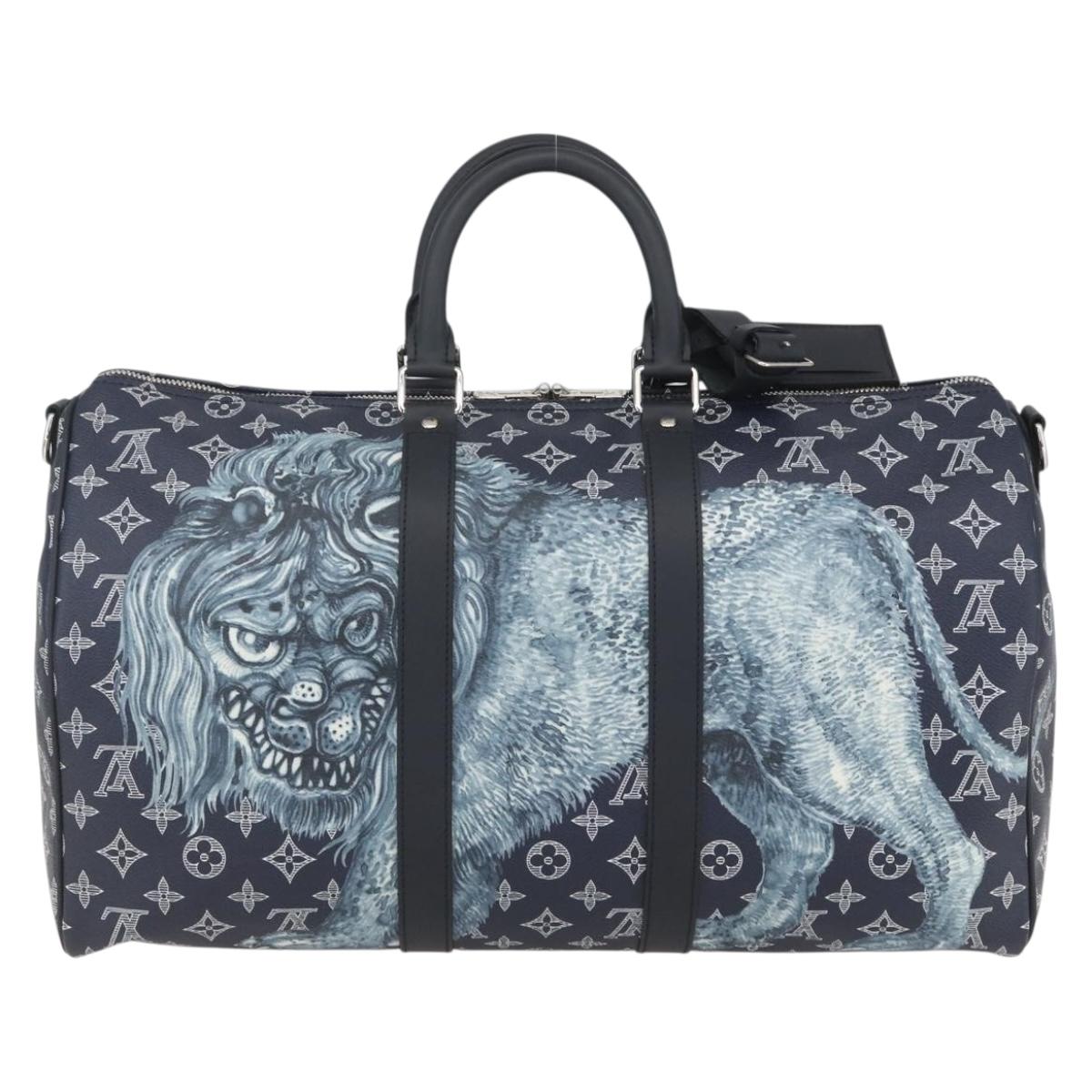 LOUIS VUITTON Monogram Savanna Keepall Bandouliere 45 Bag M54129 Auth 159443SM