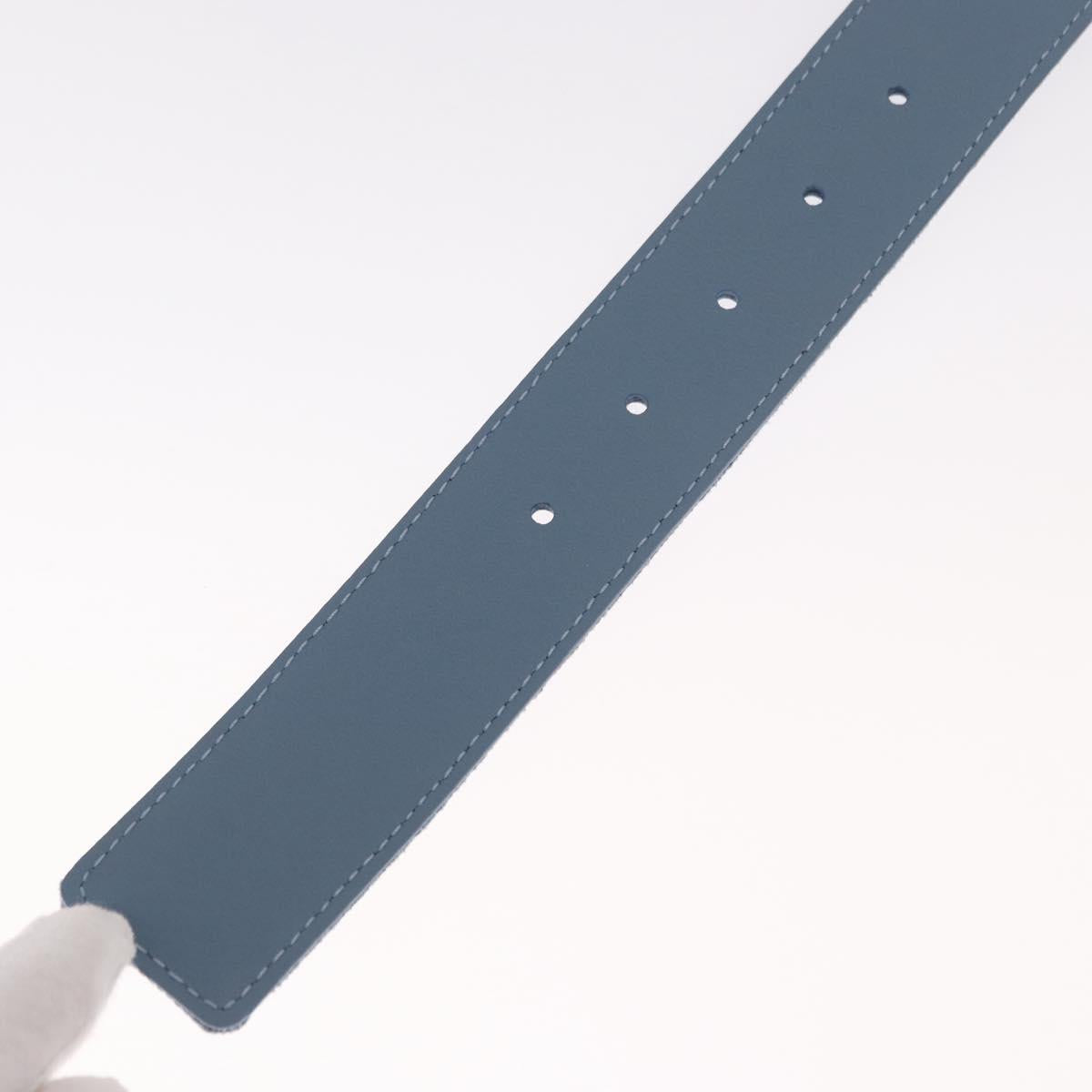 LOUIS VUITTON Monogram Denim CeintureLV New Wave Belt Blue M0146 Auth 159446SM