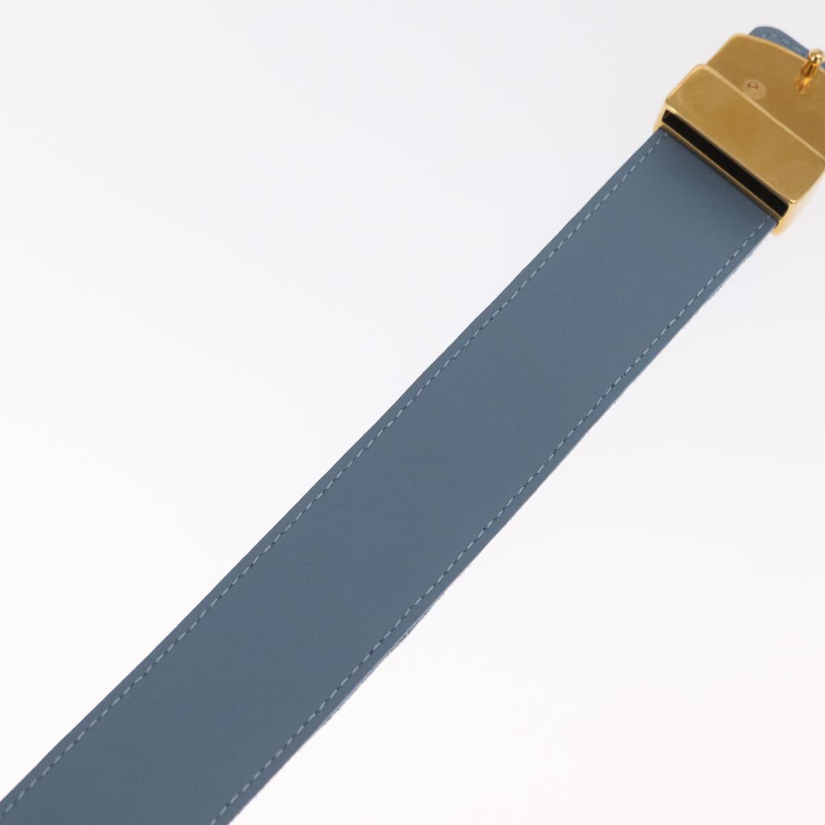 LOUIS VUITTON Monogram Denim CeintureLV New Wave Belt Blue M0146 Auth 159446SM