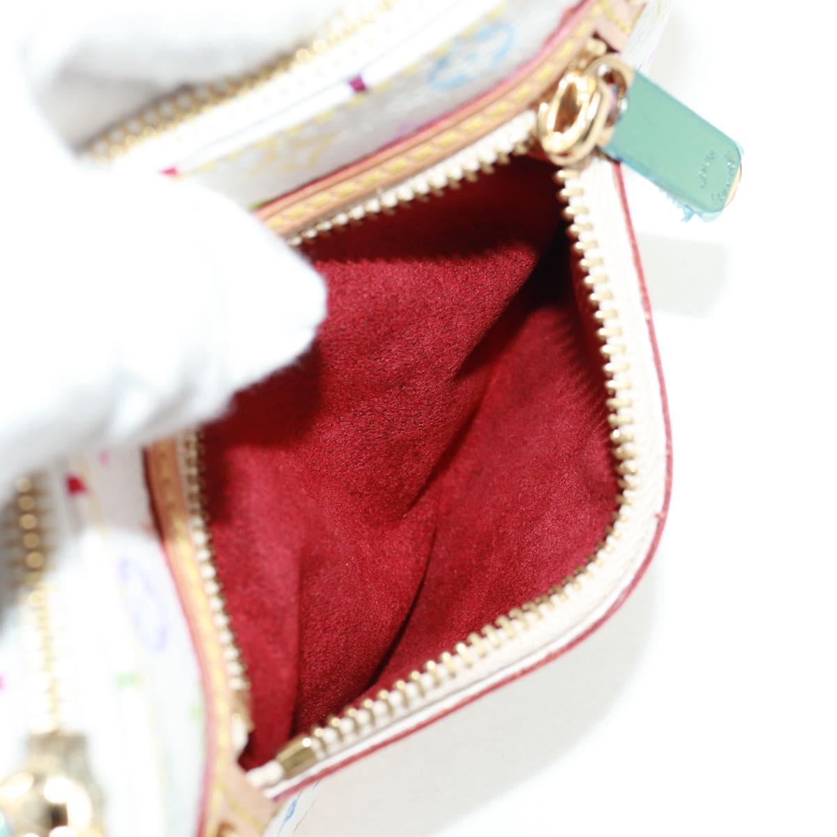 LOUIS VUITTON Monogram Multicolor Pochette MM Pouch White M60028 LV Auth 159454V