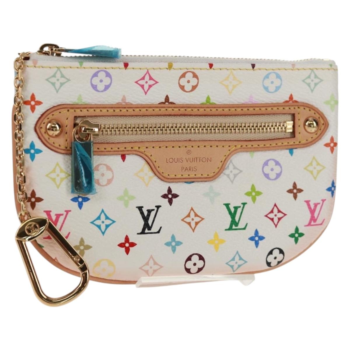 LOUIS VUITTON Monogram Multicolor Pochette MM Pouch White M60028 LV Auth 159454V