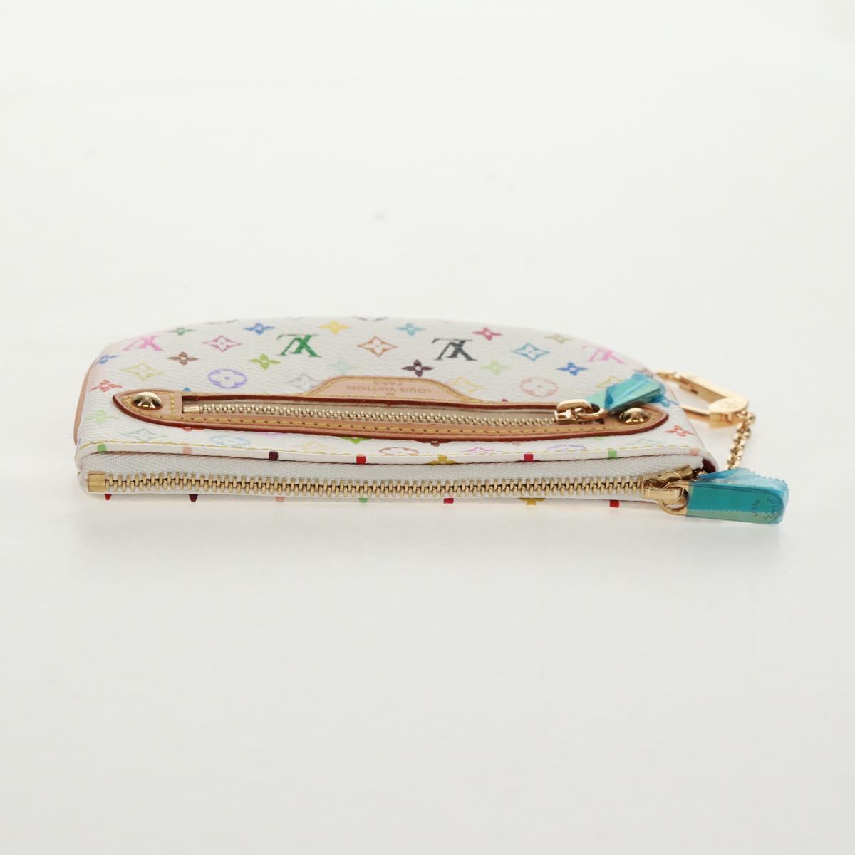 LOUIS VUITTON Monogram Multicolor Pochette MM Pouch White M60028 LV Auth 159454V