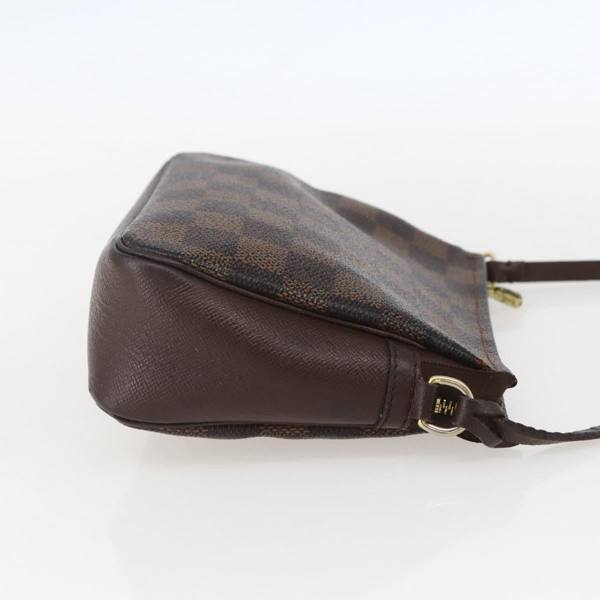 LOUIS VUITTON Damier Ebene Trousse Makeup Pouch N51982 LV Auth 159468