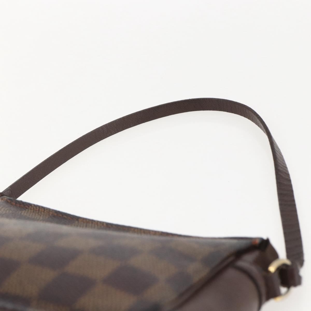 LOUIS VUITTON Damier Ebene Trousse Makeup Pouch N51982 LV Auth 159468