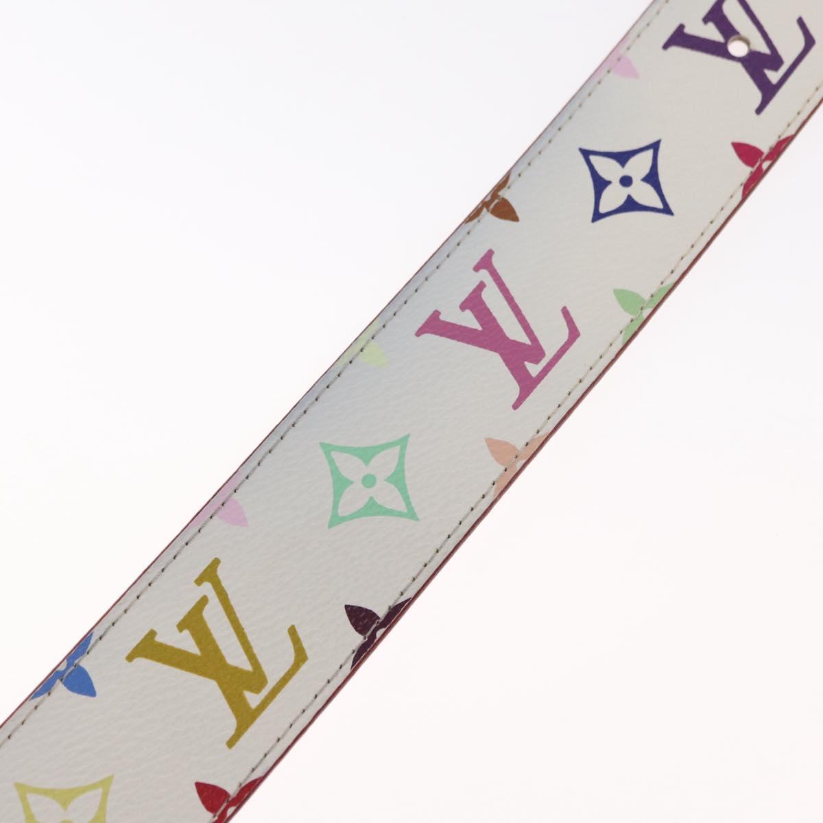 LOUIS VUITTON Multicolor Ceinture LV Printed Initials Studs M6909 Auth 159470V