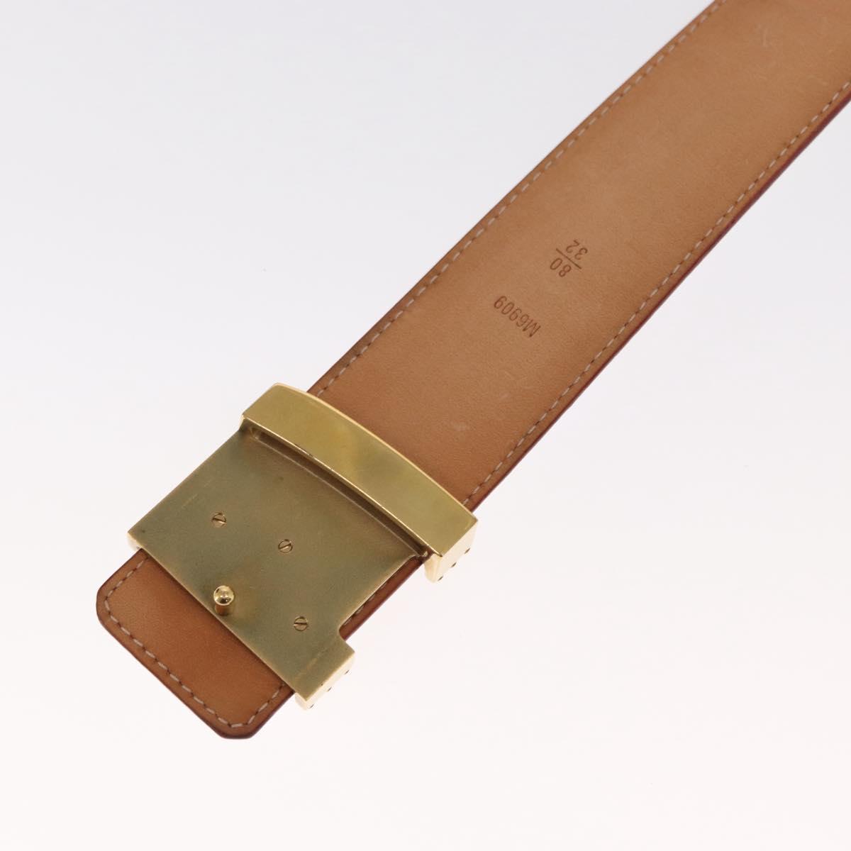 LOUIS VUITTON Multicolor Ceinture LV Printed Initials Studs M6909 Auth 159470V