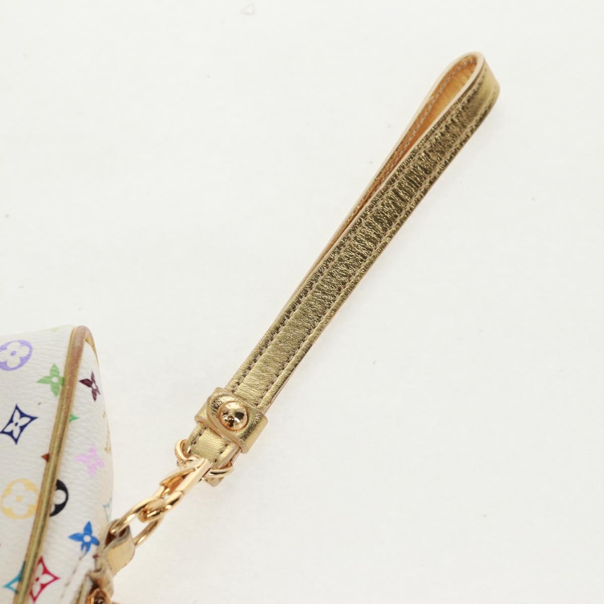 LOUIS VUITTON Monogram Multicolor Kate Pouch White Bron M55212 LV Auth 159471V