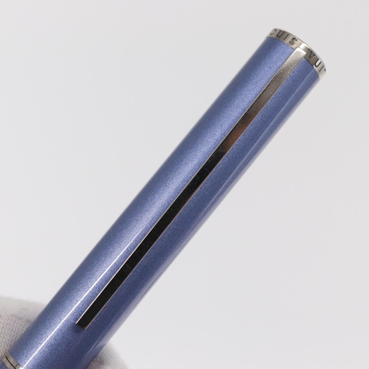 LOUIS VUITTON Jetligne Pen metal Blue N79229 LV Auth 159489