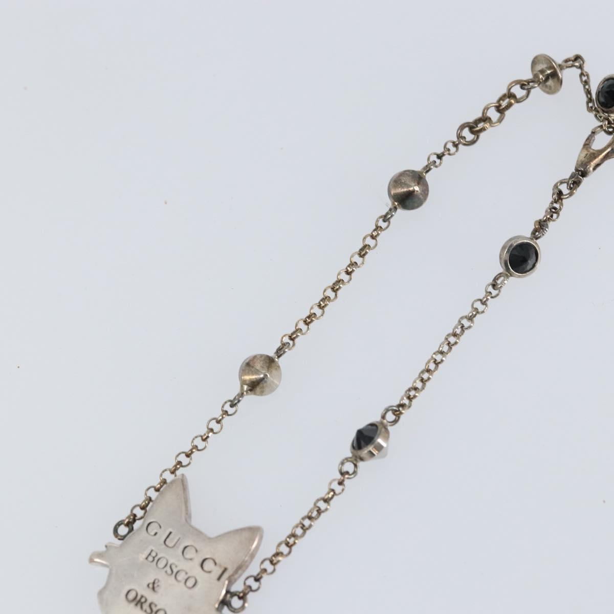 GUCCI Bracelet Ag925 BOSCO&ORSO Silver Auth 159492M