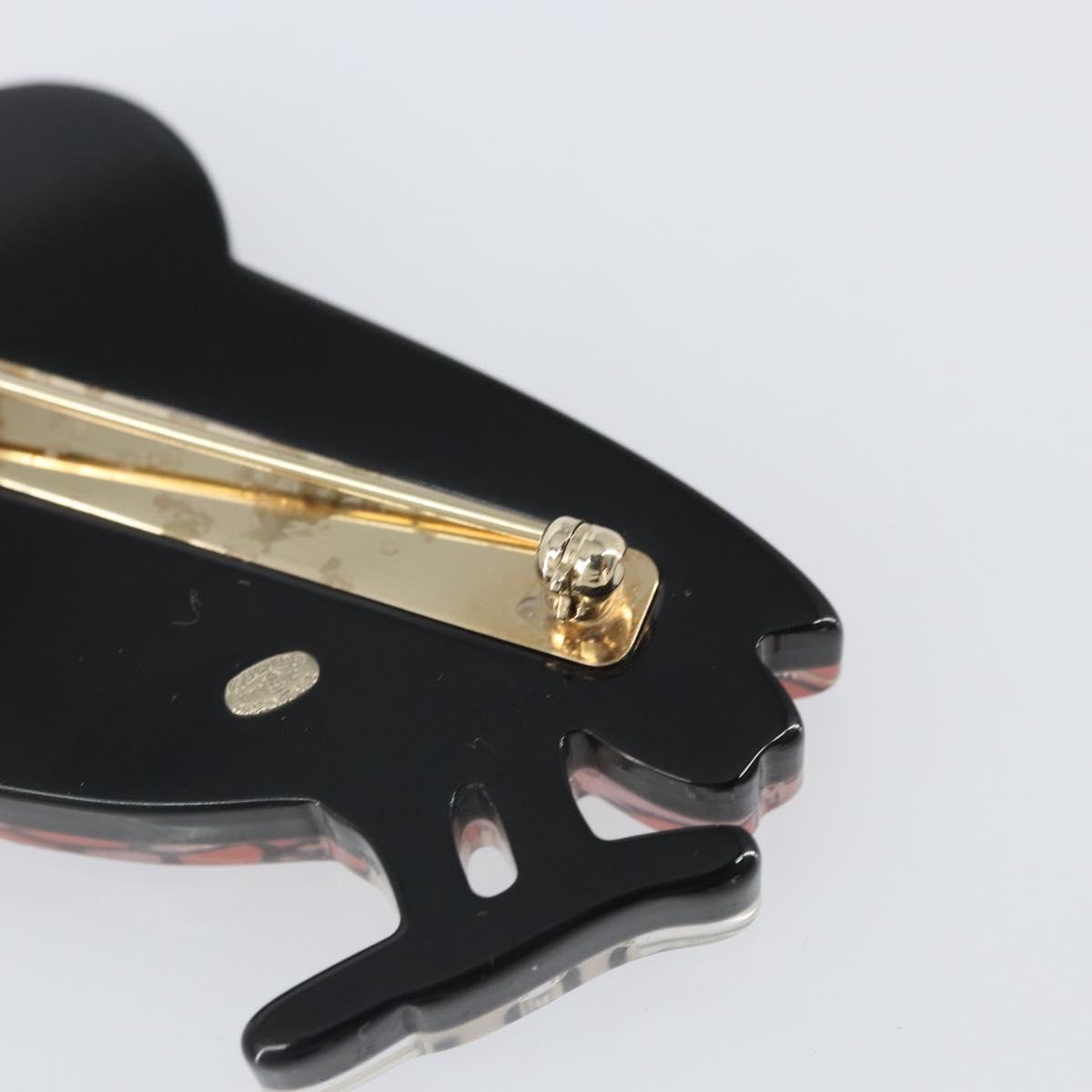 CHANEL Owl Brooch metal Pink CC Auth 159495V