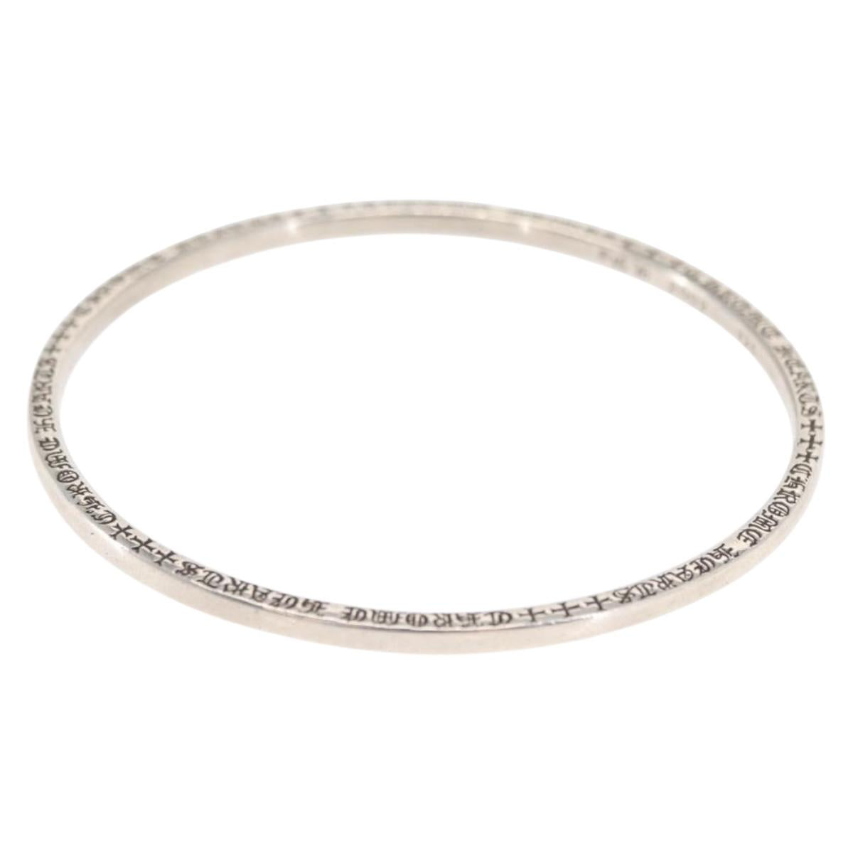 Chrome Hearts NTFL Spacer Bangle Bracelet Ag925 Silver Auth 159496SM