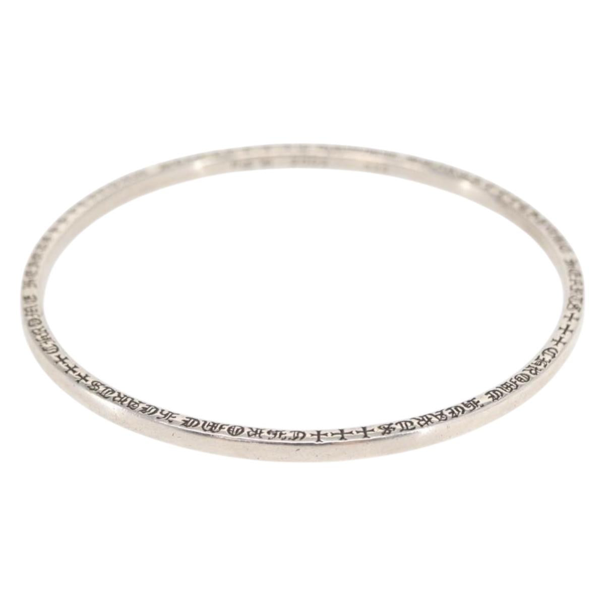 Chrome Hearts NTFL Spacer Bangle Bracelet Ag925 Silver Auth 159496SM