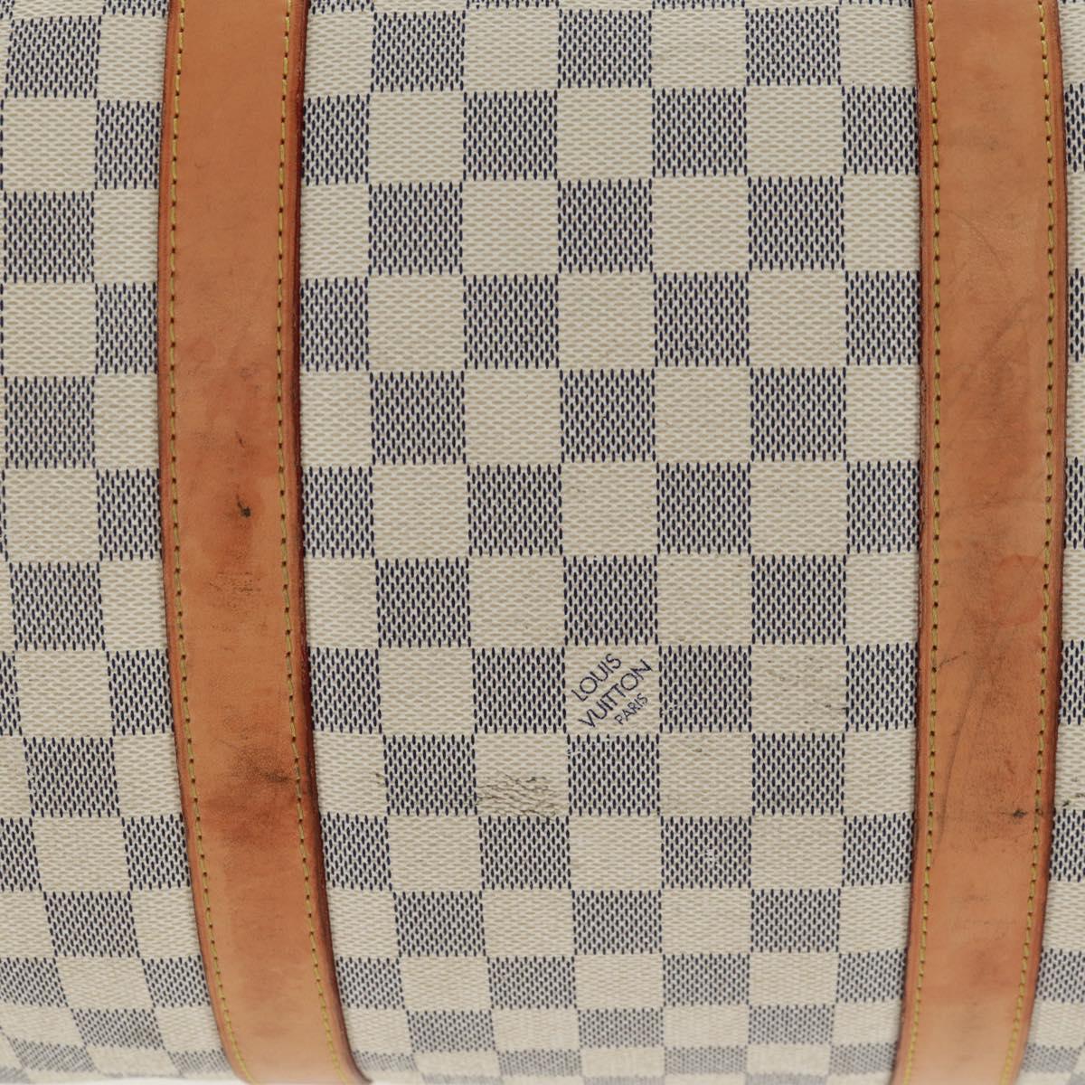 LOUIS VUITTON Damier Azur Keepall 50 Boston Bag N41430 LV Auth 159533V