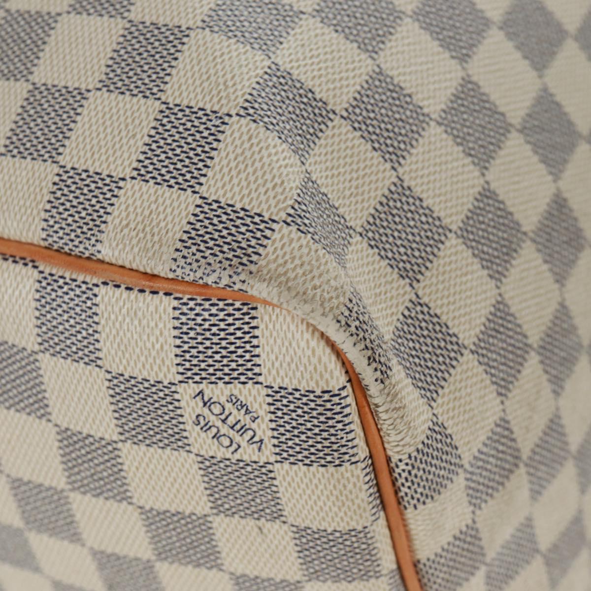 LOUIS VUITTON Damier Azur Keepall 50 Boston Bag N41430 LV Auth 159533V