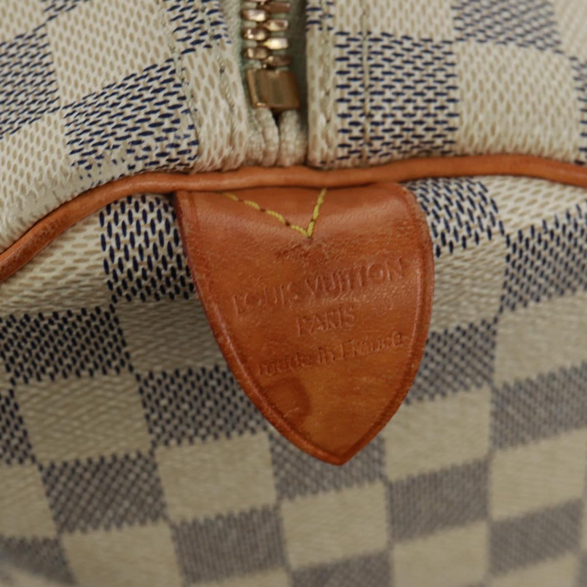 LOUIS VUITTON Damier Azur Keepall 50 Boston Bag N41430 LV Auth 159533V