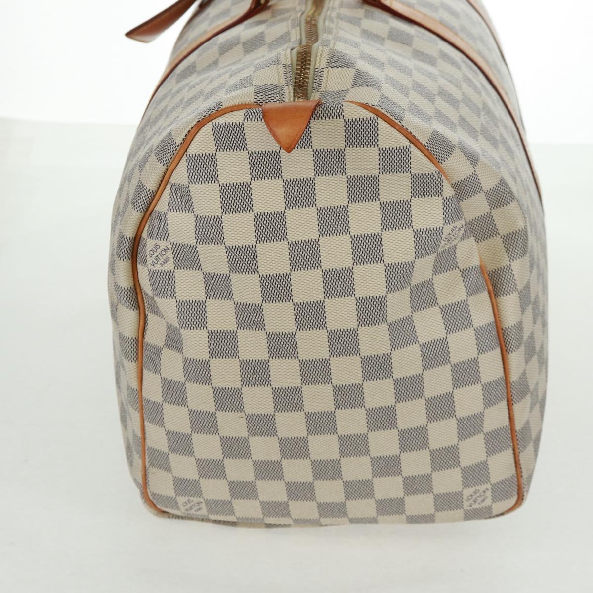 LOUIS VUITTON Damier Azur Keepall 50 Boston Bag N41430 LV Auth 159533V