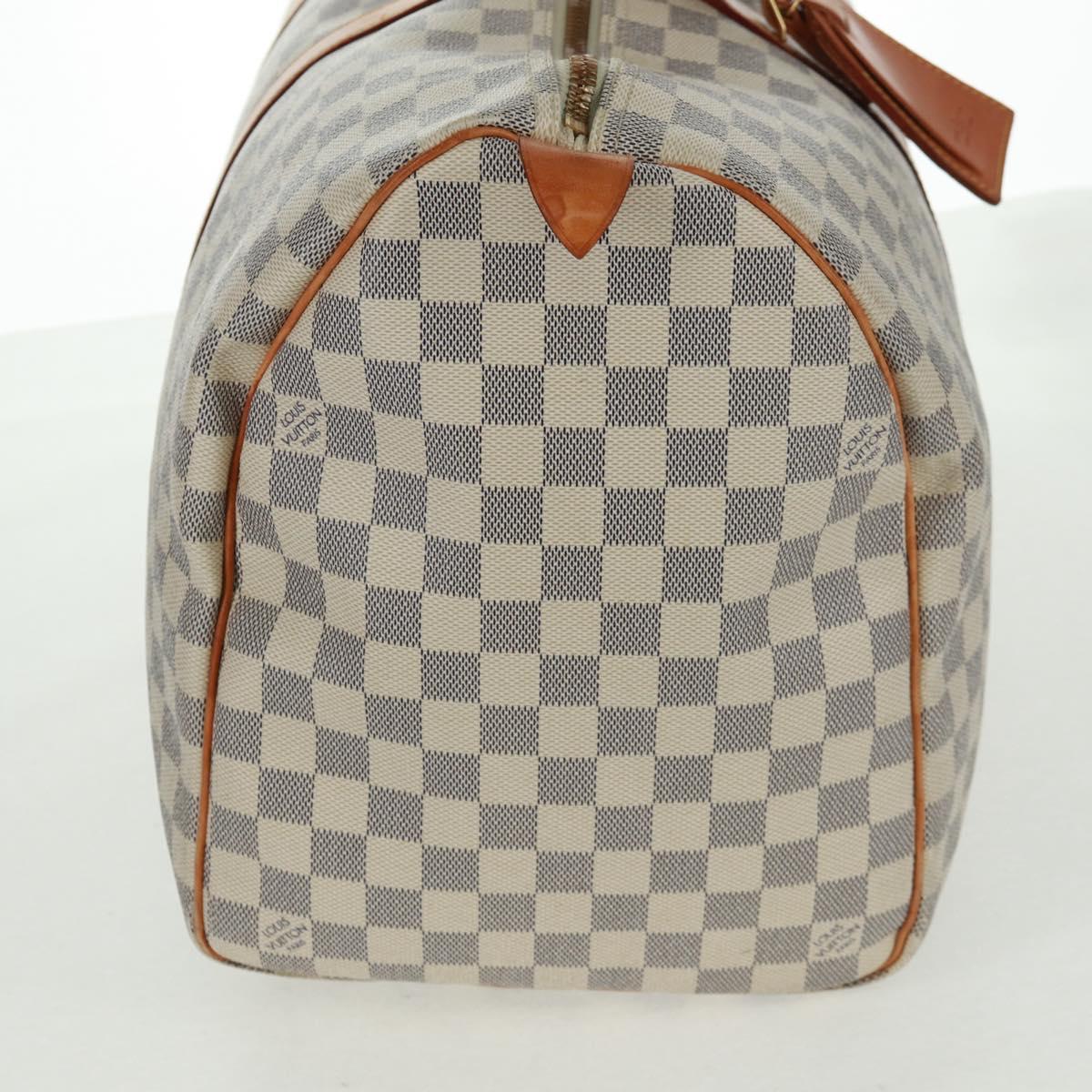 LOUIS VUITTON Damier Azur Keepall 50 Boston Bag N41430 LV Auth 159533V