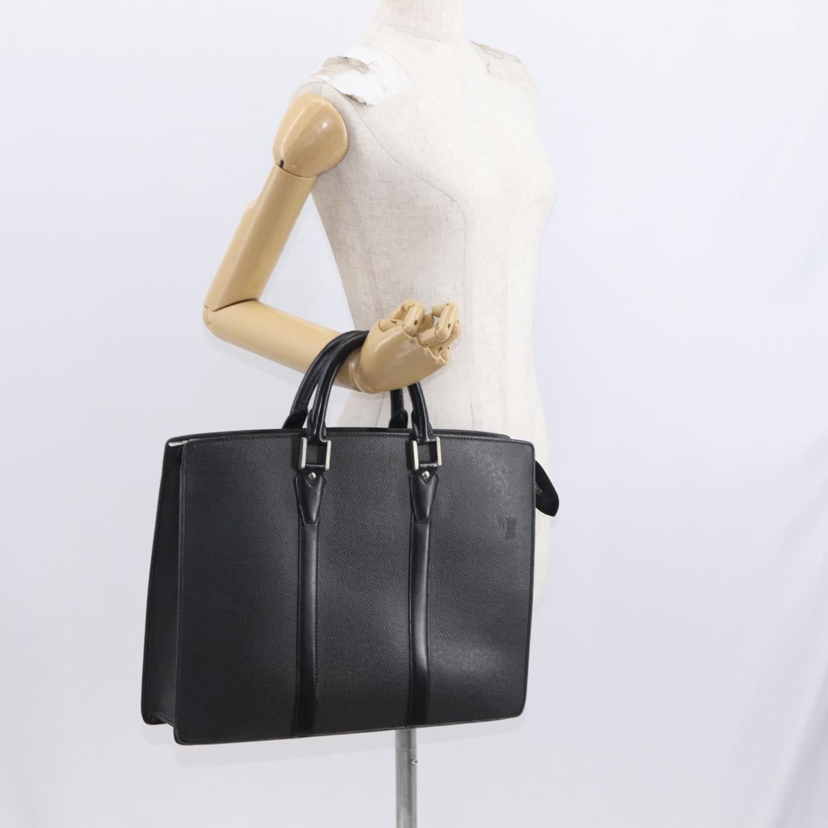 LOUIS VUITTON Taiga Porte Documents Rozan Bag Ardoise M30052 LV Auth 159556