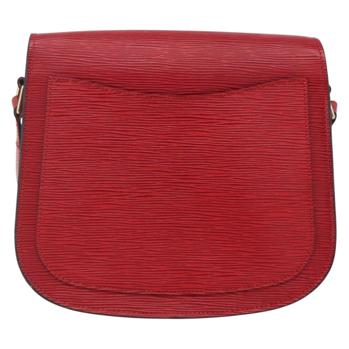 LOUIS VUITTON Epi Saint Cloud GM Shoulder Bag Red M52197 LV Auth 159560